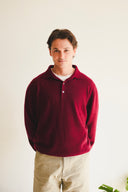 Men’s Long-Sleeve Cashmere Polo