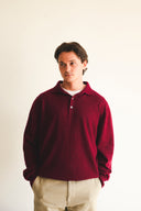 Men’s Long-Sleeve Cashmere Polo