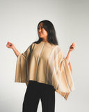 Striped Cashmere Poncho