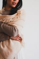 Fringed Brown Cashmere Scarf