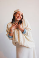 Cable Knit Poncho Sweater