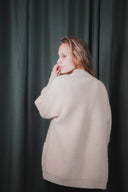 Open-Front Cable Knit Cashmere Cardigan