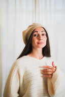 Cable-Knit Cashmere Beret