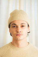 Ribbed Fold-Over Cashmere Toque