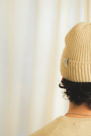 Ribbed Fold-Over Cashmere Toque