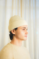 Ribbed Fold-Over Cashmere Toque