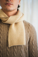 Rib-Knit Cashmere Scarf