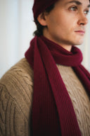 Rib-Knit Cashmere Scarf