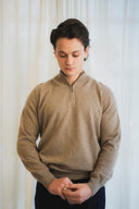 Men’s Half-Zip Up Cashmere Sweater