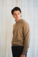 Men’s Half-Zip Up Cashmere Sweater