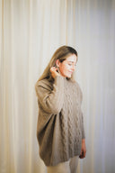 Cable Knit Poncho Sweater