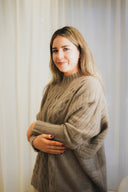 Cable Knit Poncho Sweater