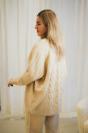 Cable Knit Poncho Sweater
