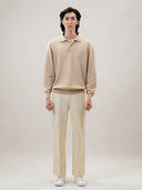 Men’s Long-Sleeve Cashmere Polo