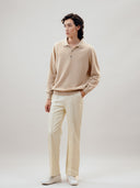 Men’s Long-Sleeve Cashmere Polo