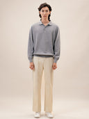 Men’s Long-Sleeve Cashmere Polo