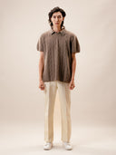 Cable Knit Cashmere Polo