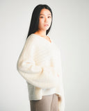 Women’s Open-Knit Oversized Cashmere Sweater