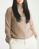 Ribbed Turtleneck Cashmere Sweater