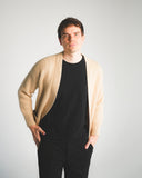 Open-Front Cable Cashmere Cardigan