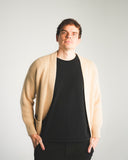 Open-Front Cable Cashmere Cardigan