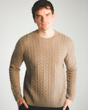 Men’s Cable-Knit Cashmere Sweater