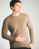 Men’s Cable-Knit Cashmere Sweater