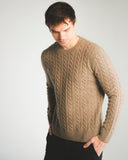 Men’s Cable-Knit Cashmere Sweater