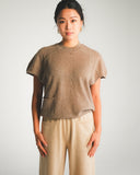 Short-Sleeve Cashmere Sweater