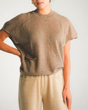 Short-Sleeve Cashmere Sweater