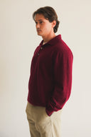 Men’s Long-Sleeve Cashmere Polo
