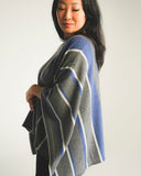 Striped Cashmere Poncho