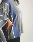 Striped Cashmere Poncho