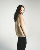 Ribbed Mock Neck Cashmere Sweater