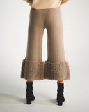 Textured Hem Cashmere Pants