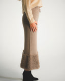 Textured Hem Cashmere Pants