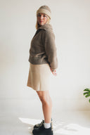 Collared Zip-Up Cashmere Cardigan