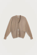 Cashmere Button Cardigan with Sculpted Cuffs