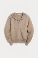 Zipper Cashmere Hoodie