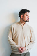 Men’s Half-Zip Up Cashmere Sweater