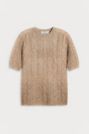 Delicate Cable Knit Cashmere Top