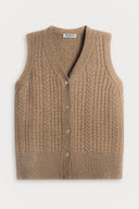 Cable Knit Cashmere Vest