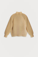 Ribbed Mock Neck Cashmere Sweater