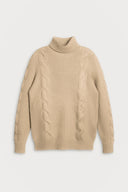 Cable Detail Turtleneck Sweater