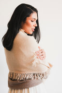 Fringed Brown Cashmere Scarf