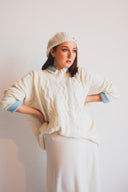 Cable Knit Poncho Sweater