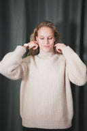 Ribbed Mock Neck Cashmere Sweater
