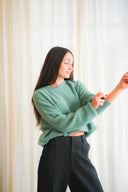 Ribbed Cashmere Crew-Neck Sweater