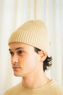 Ribbed Fold-Over Cashmere Toque