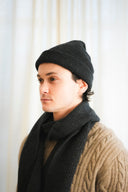 Rib-Knit Cashmere Scarf